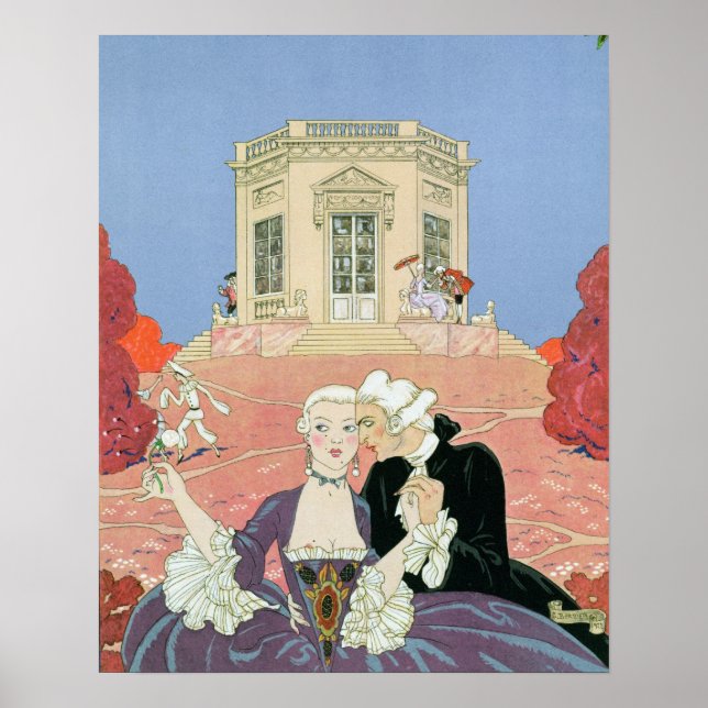 Poster Os Indolentes, ilustração de 'Fetes Galantes' (Frente)