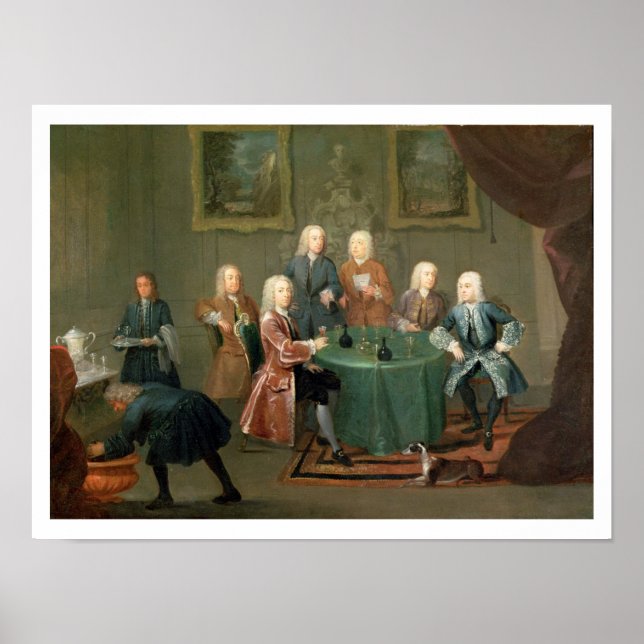 Póster Os Irmãos Clarke com Outros Cavalheiros Tomando Wi (Frente)