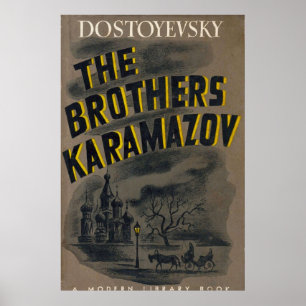 Poster Os irmãos Karamazov Dostoevsky livro de colheita c