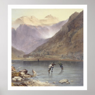 Póster Os irmãos molham, detalhe de patinadores de gelo,