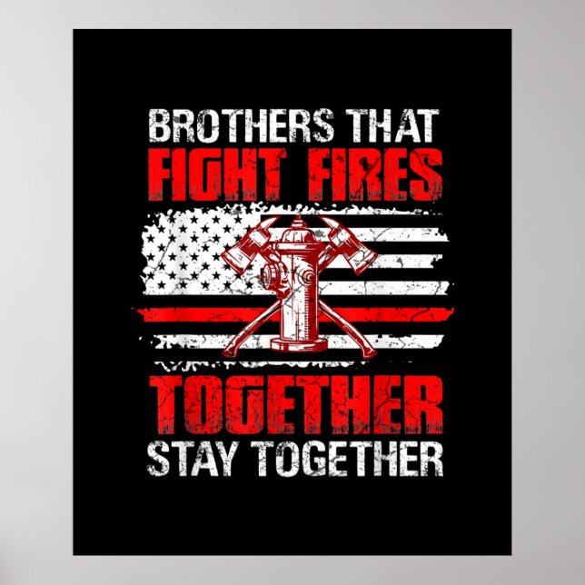 Poster Os Irmãos Que Combatem Incêndios Ficam Juntos (Frente)