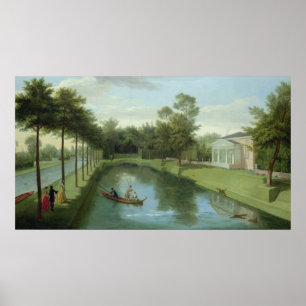 Póster Os jardins da água da casa de Chiswick