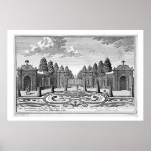 Poster Os jardins da contagem Althan, Viena, 'de Vorstel