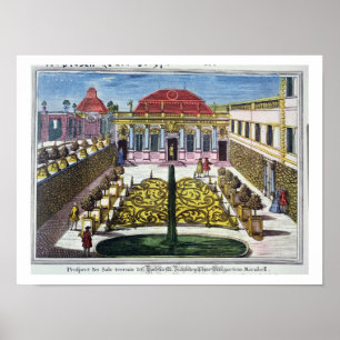 Póster Os jardins do parque do mirabelle, Salzburg, Austr