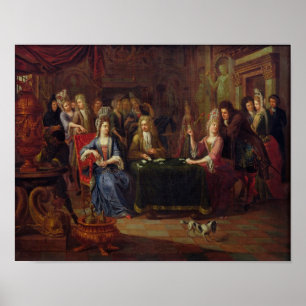 Póster Os jogadores de cartão, 1699