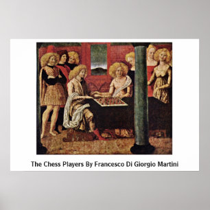 Poster Os jogadores de xadrez por Francesco Di Giorgio