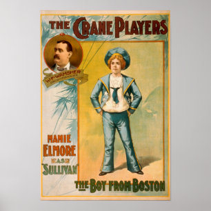 Poster Os jogadores do guindaste, menino do teatro de