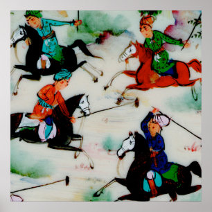 Póster Os jogadores persas do polo
