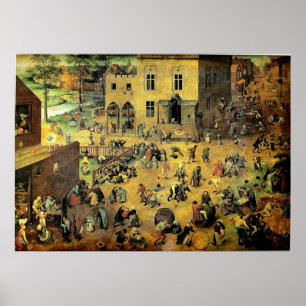 Póster Os jogos" - 1560 crianças de Pieter Bruegel das "