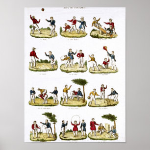 Póster Os jogos das crianças, 1810
