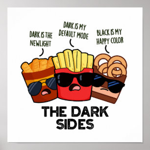 Poster Os Lados Sombrios Piada de Comida Rápida Engraçada