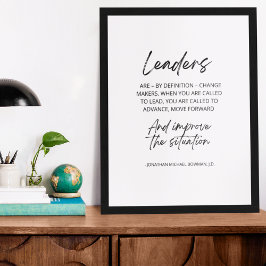 Poster Os Líderes São Por Definição Alteradores