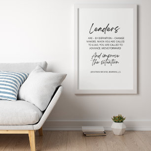 Poster Os Líderes São Por Definição Alteradores