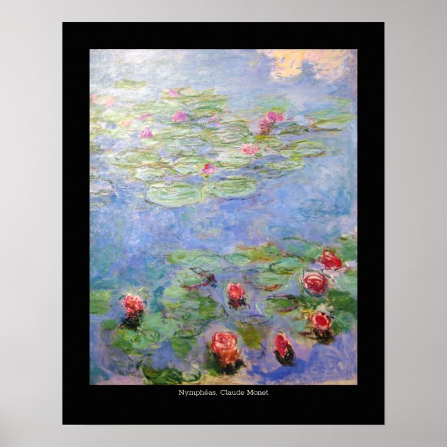 Poster Os lírios de água de Claude Monet (Frente)