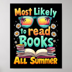 Poster Os Livros Mais Susceptíveis De Ler Livros O Verão