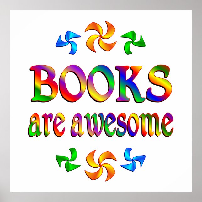 Póster Os livros são incríveis (Frente)