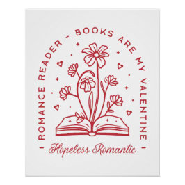 Póster Os livros são o meu namorados romântico sem espera