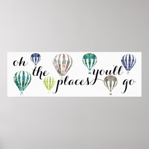 Poster Os lugares você irá inspiração do balão de ar