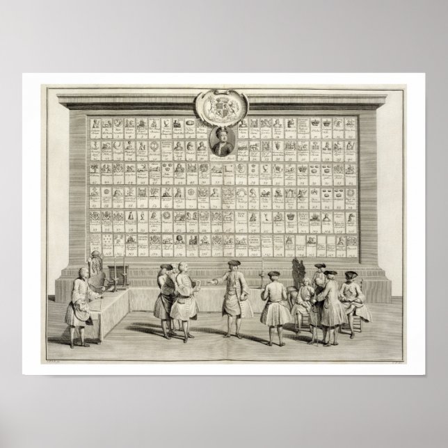 Póster Os Maçons Gratuitos, com sinais para as várias bor (Frente)