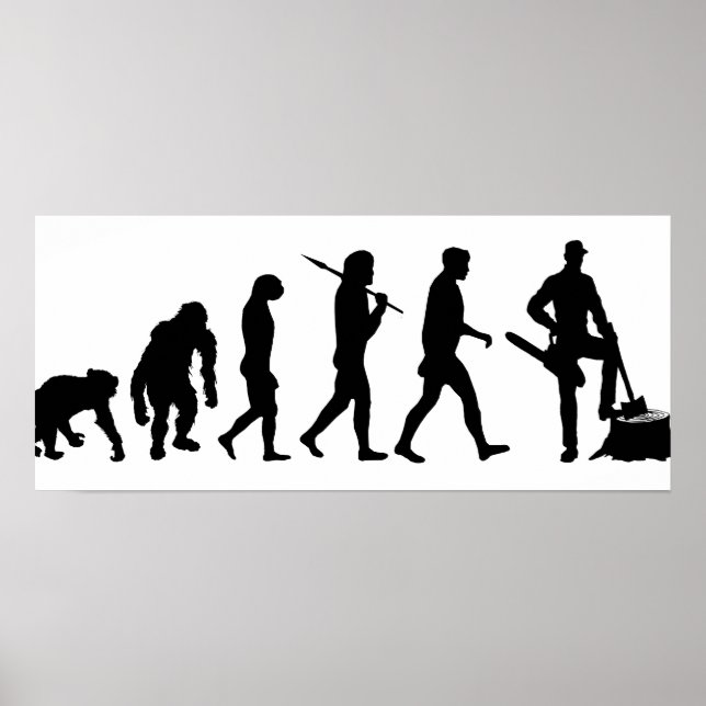 Póster Os madeireiros da árvore de Lumberjack trabalharam (Frente)