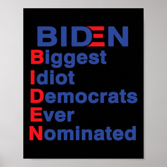 Poster Os Maiores Democratas Idiotas Já Nomearam Trump 20 (Frente)