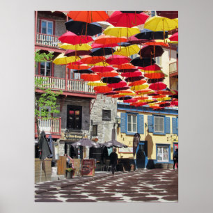 Poster Os maravilhosos Guarda-chuvas da cidade de Quebec