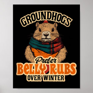 Poster Os marmotas preferem cócegas na barriga ao inverno