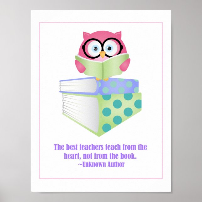 Póster Os melhores professores ensinam do Heart OWL (Frente)