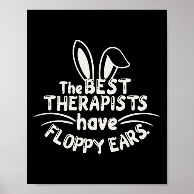 Poster Os Melhores Terapeutas Têm Humor de Orelhas de Coe (Frente)