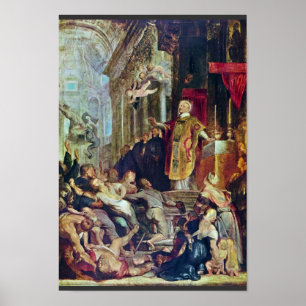 Poster Os milagre de St Ignatius de Loyola por Rubens