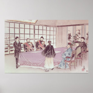 Póster Os ministros japoneses I-Tso e Mou-Tsou