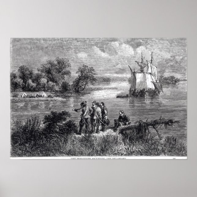 Póster Os Moravianos em Cena o Delaware (Frente)