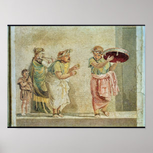 Poster Os músicos da rua, c.100 BC