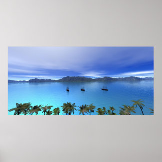 Póster Os navios na Baía