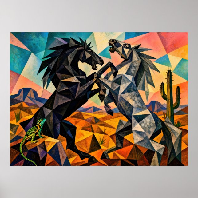 Poster Os Observadores – O Lagarto e O Cacto (Frente)