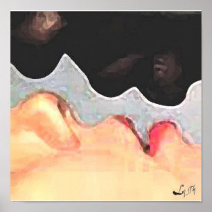 Póster os orishas beijam por Liz Loz