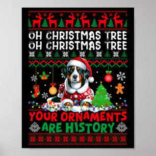Poster Os Ornamentos De Árvores Do Xmas São Histórico App