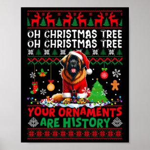 Poster Os Ornamentos De Árvores Xmas São Históricos, Papa