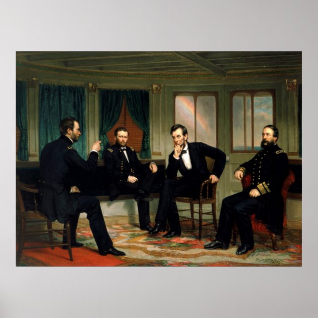 Poster Os pacificadores de George Peter Alexander Healy (Frente)