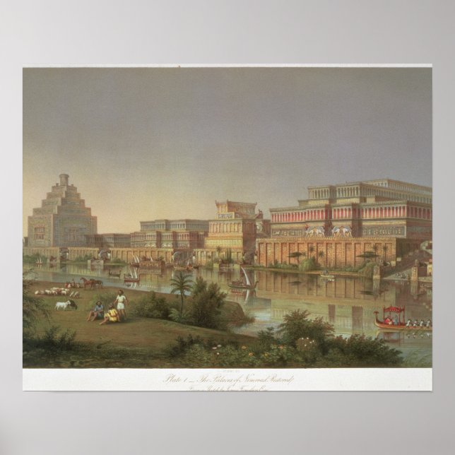Poster Os Palácios de Nimrud Restaurados, uma reconstruçã (Frente)