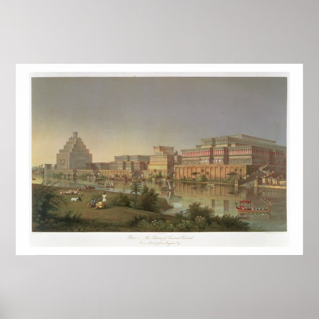 Póster Os Palácios de Nimrud Restaurados, uma reconstruçã (Frente)