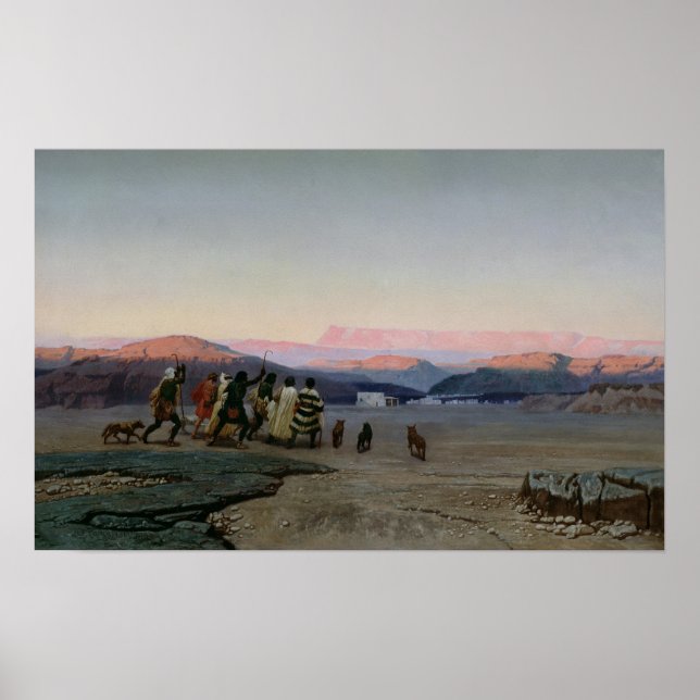 Póster Os Pastores, Liderados pela Estrela, Chegando (Frente)