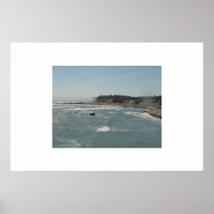 Póster Os penhascos no ponto de Manomet, Plymouth, MÃES