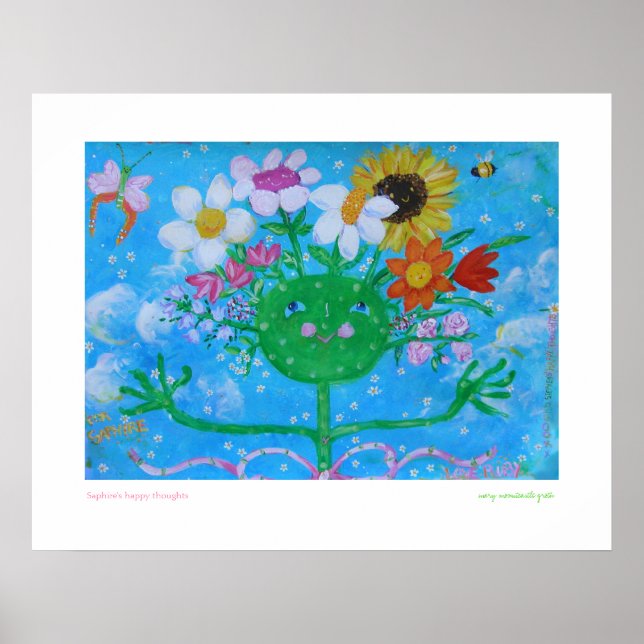 Poster Os pensamentos felizes de Saphire (Frente)