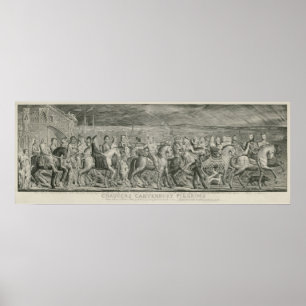 Poster Os peregrinos de Canterbury por William Blake