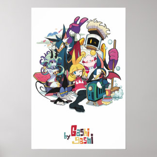 Poster Os personagens originais de Gashi-gashi.