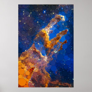 Poster Os Pilares da Criação, na Nebulosa da Águia