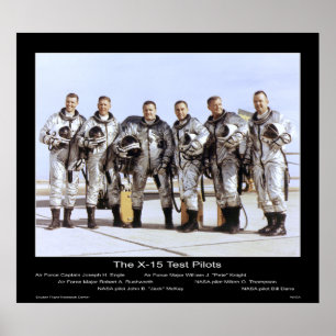 Poster Os pilotos de teste X-15 - NASA
