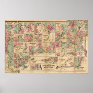 Poster Os planos de Colton de portos dos E.U.