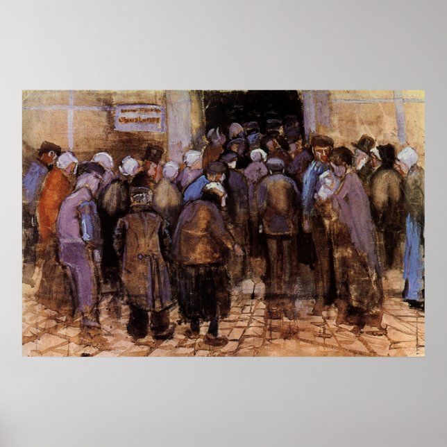 Poster Os pobres e o dinheiro de Vincent van Gogh (Frente)